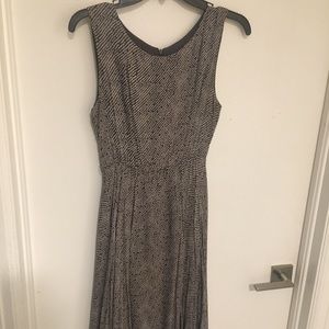Light and dark gray polka dot formal dress